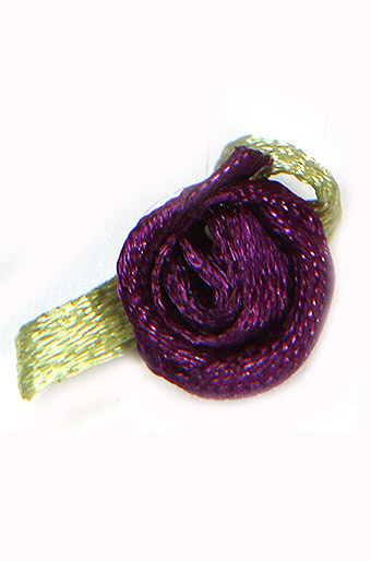Цветок декор. 001/65 атласная розочка- фиолетовая