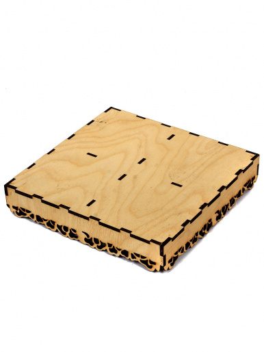 Подарочные Коробка деревянная 142/401-93 органайзер резной для орешков 4 деления- сердца от производителя