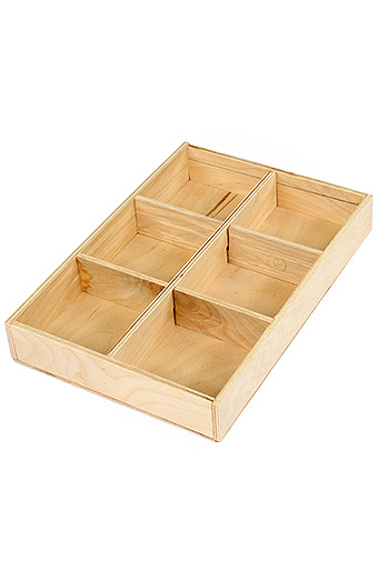 Коробка деревянная 1652 органайзер натуральный
