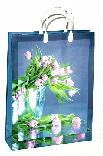 Сумка-пакет пласт. мягк. 22/038 цветочное отражение