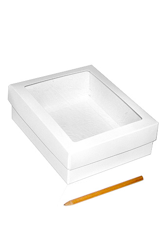Коробка белая 118/00 прямоуг. крышка+дно с окном
