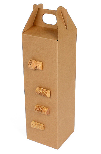 Коробка микрогофра 038/01 под шампанское декор пробка