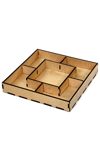 Подарочные Коробка деревянная 141/93 органайзер- для орешков 5 делений от производителя