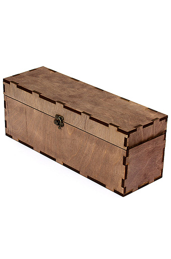 Подарочные Коробка деревянная 720/16 ларец под бутылку- орех / ПОД ЗАКАЗ от производителя