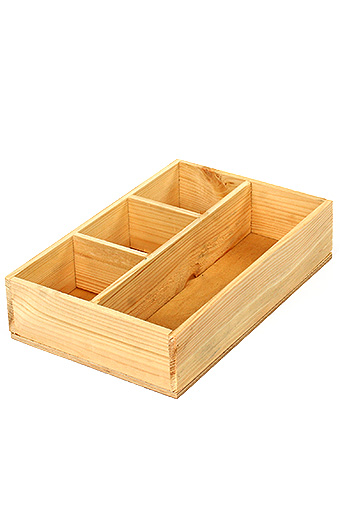 Коробка деревянная 127/00 прямоуг. органайзер мал.