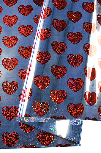 Пленка гологр. 101/010-20 сердца красные