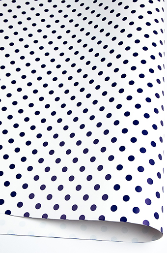 Бумага глянц. 100/005-55 горошек синий на белом